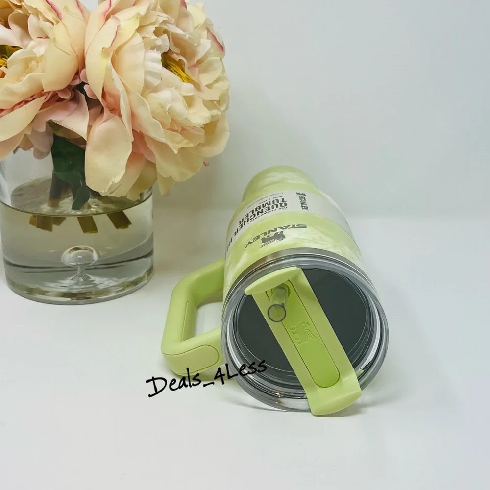Stanley Tumbler 40 oz Citron Tie Dye Limited Edition Quencher Lime Green RARE